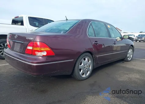 2001 Lexus Ls 430 из США, поврежденный, VIN JTHBN30F910048340